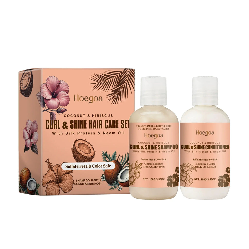 Coconut Shampoo & Conditioner Set – Curly Hair Hydration