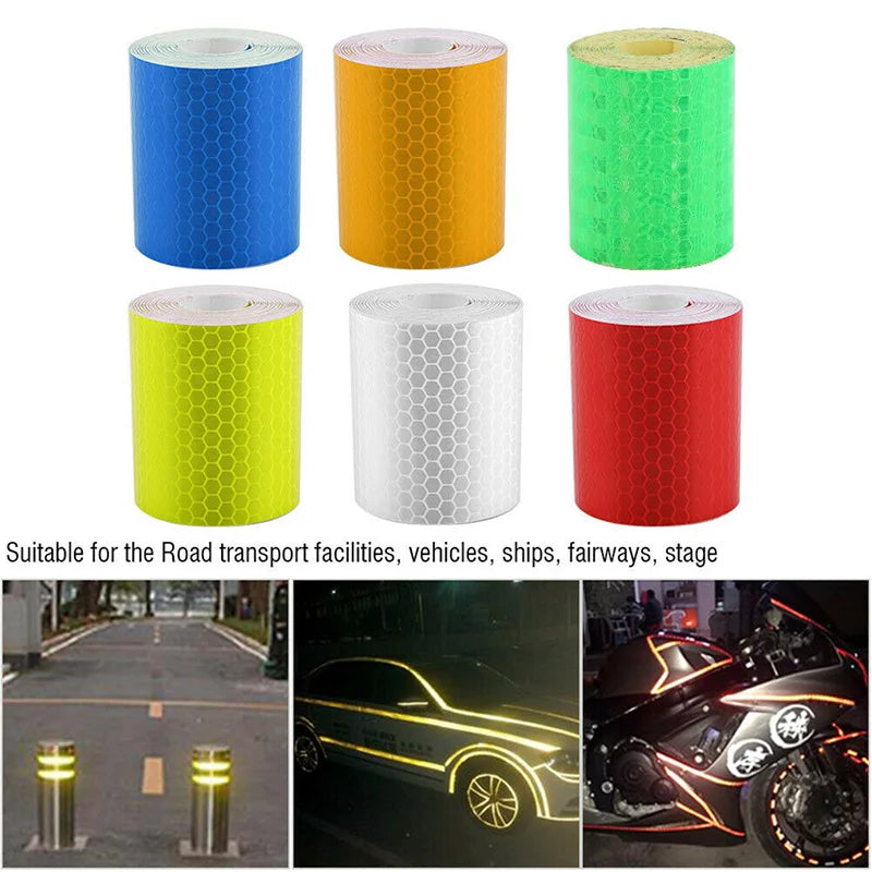 Car Truck Reflective Safety Warning Tape 1m×5cm Self-Adhesive
