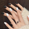 Halloween Ghost Press On Nails | 3D Almond Fake Nails Set 10pc