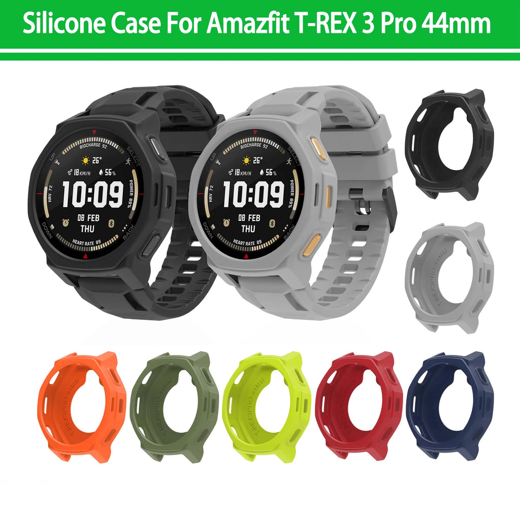 Silicone Case for Amazfit T-REX 3 Pro 44mm Smartwatch