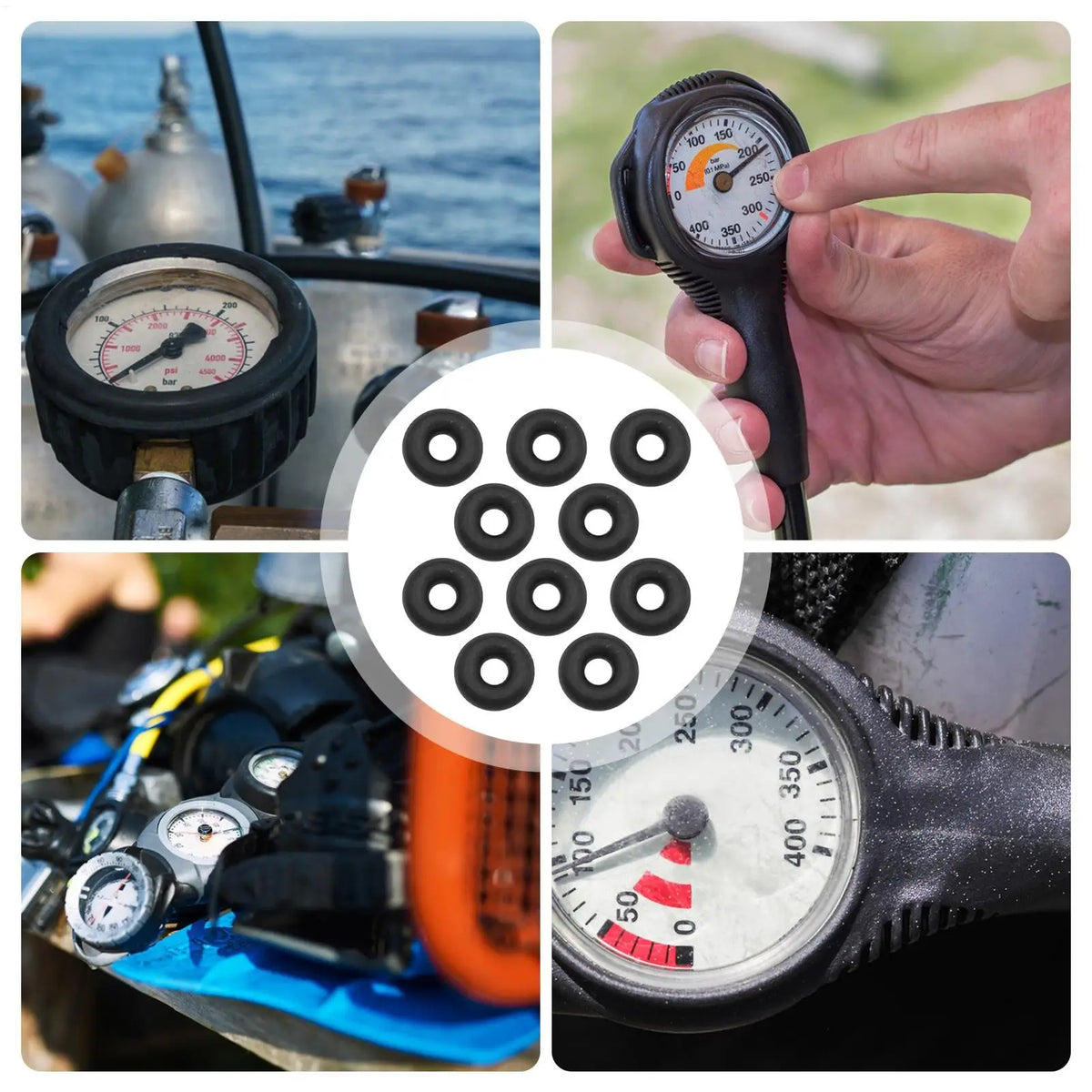 10-Pack Scuba Diving O-Rings | Nitrile Rubber Leakproof Seal Kit