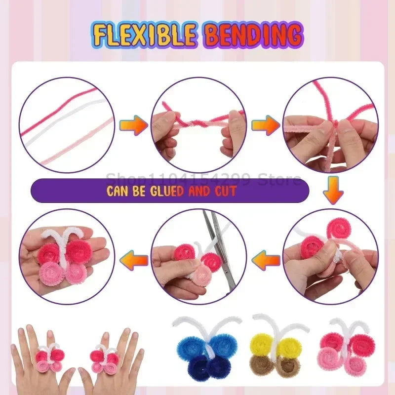 Chenille Stem Pipe Cleaners for Crafts & DIY | 100–1000 Pack