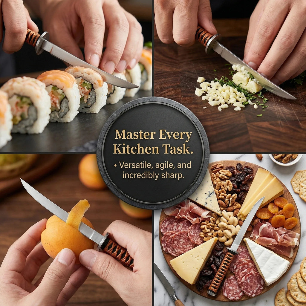 Japanese Sushi Knife with Sheath – Sharp Mini Sashimi Knife