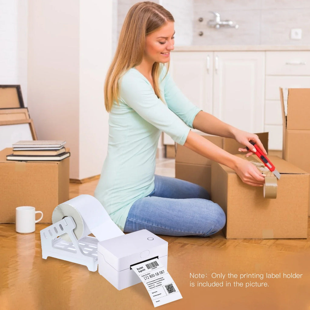 2-in-1 Label Holder for 4x6 Roll & Fanfold Thermal Labels