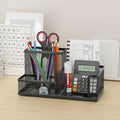 Black 3-Tier Mesh Desk Organizer Office Supplies Storage Pencil