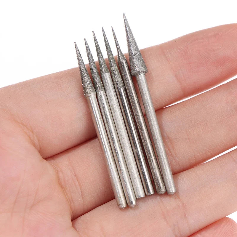 6-Piece Diamond Grinding Burr Set 1–4mm | Engraving Carving Bits