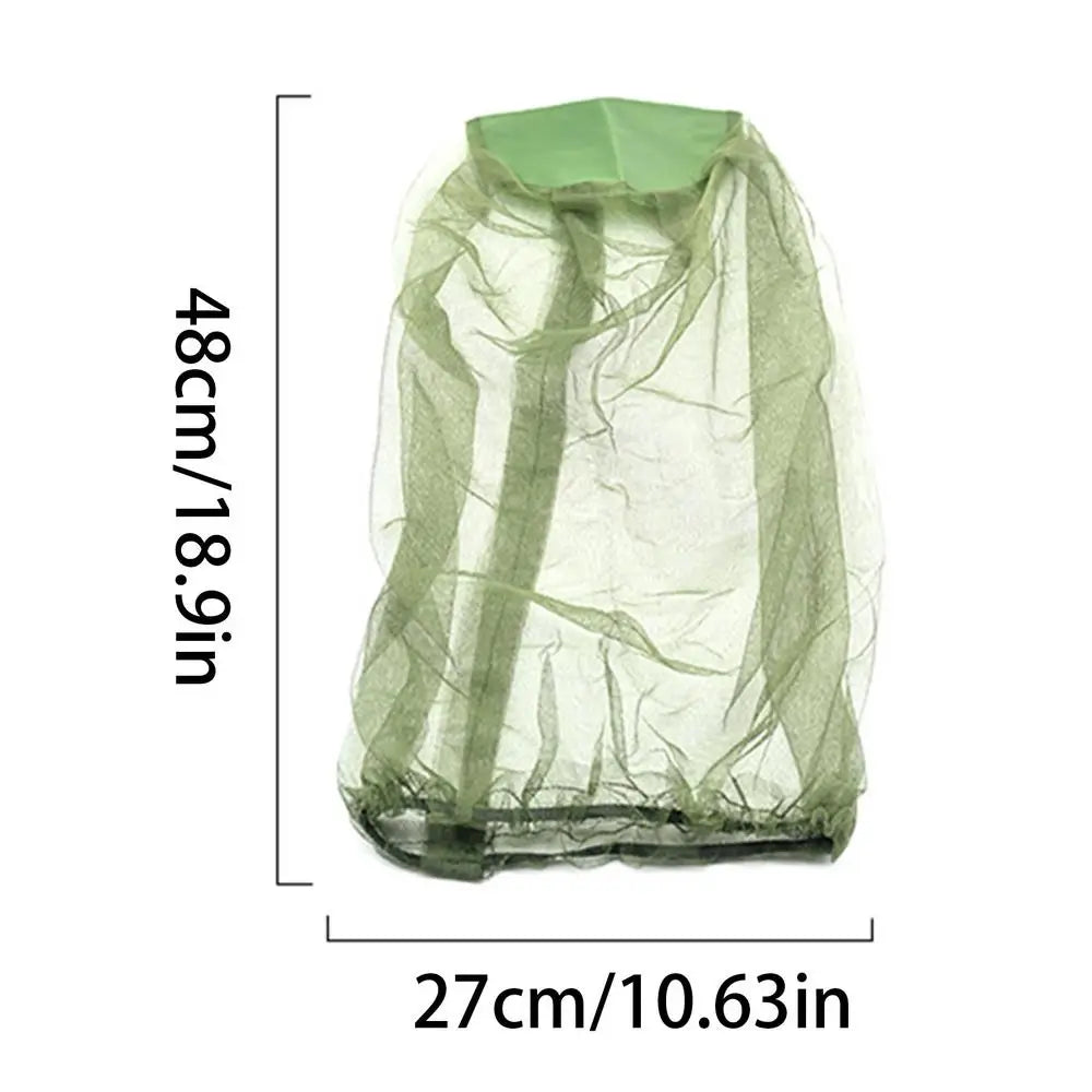 Outdoor Mosquito Head Net Cap – Breathable Mesh Face Cover