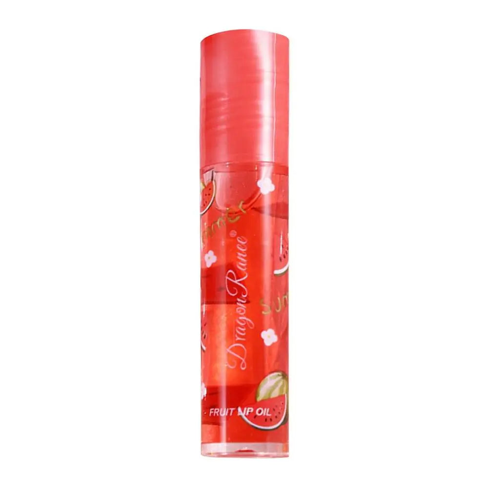 6-Color Roll-On Fruit Essence Lip Gloss & Moisturizing Lip Oil