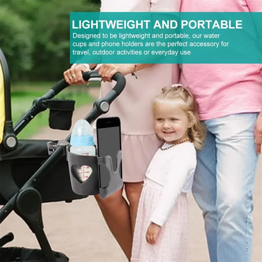 2-in-1 Stroller Cup & Phone Holder – Universal Clip-On