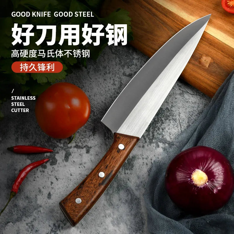 7-Inch Chef Knife – Rosewood Handle Stainless Steel Kitchen Knife