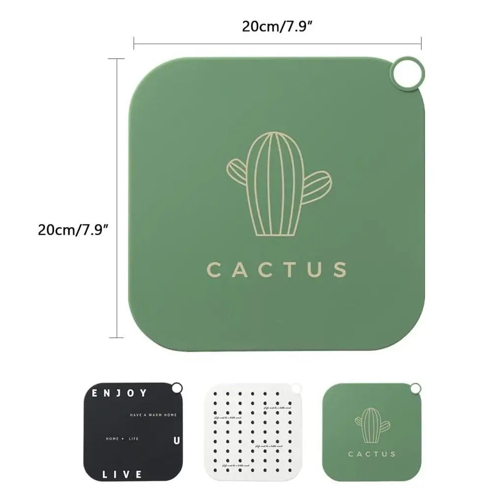 Silicone Hair Catcher Shower Drain Covers Square Shape Easy Clean