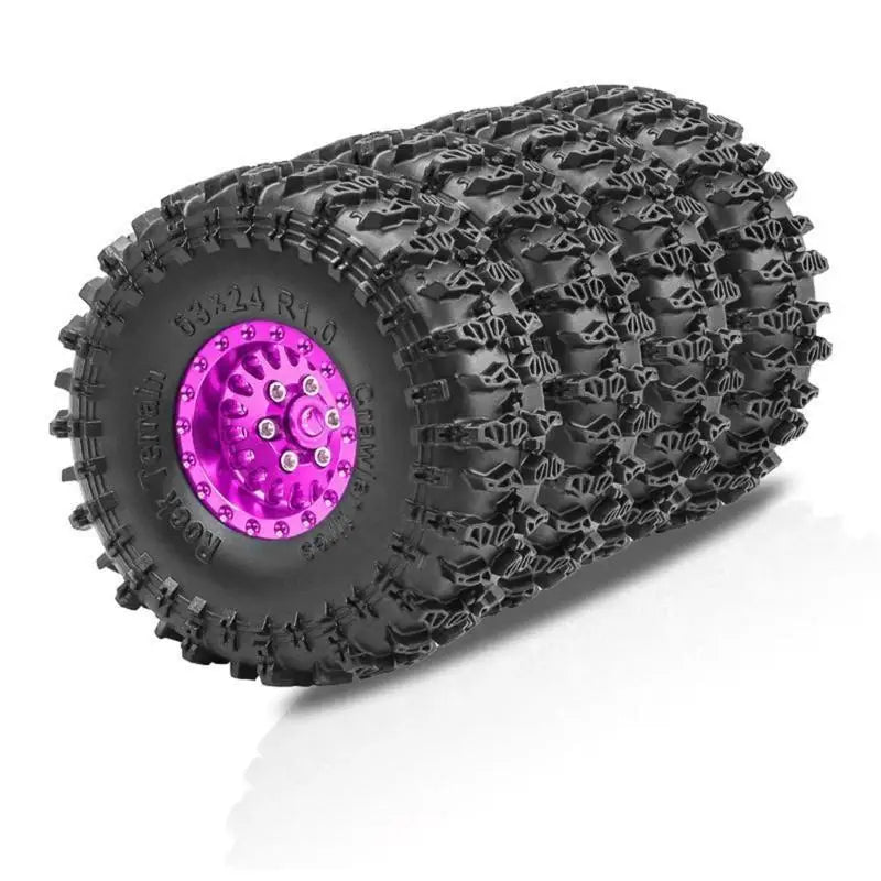 RC Crawler Rubber Wheel Tires 4PCS | 1/18 TRX4M & 1/24 SCX24