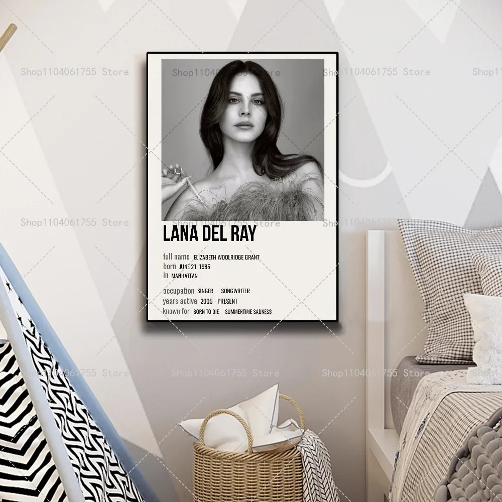 Lana Del Rey Album Wall Poster – Self-Adhesive Waterproof Sticker