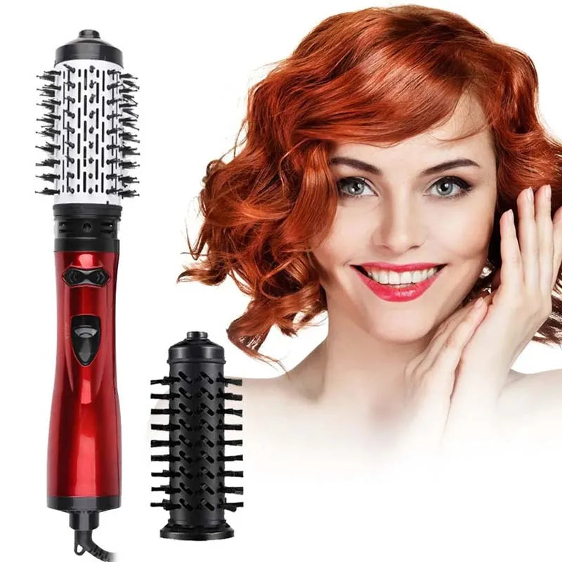 Rotating Hair Dryer Brush – 2-in-1 Hot Air Styler & Curler