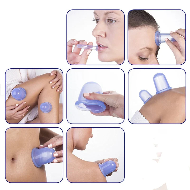 7-Piece Silicone Vacuum Cupping Set – Body Massage Cups