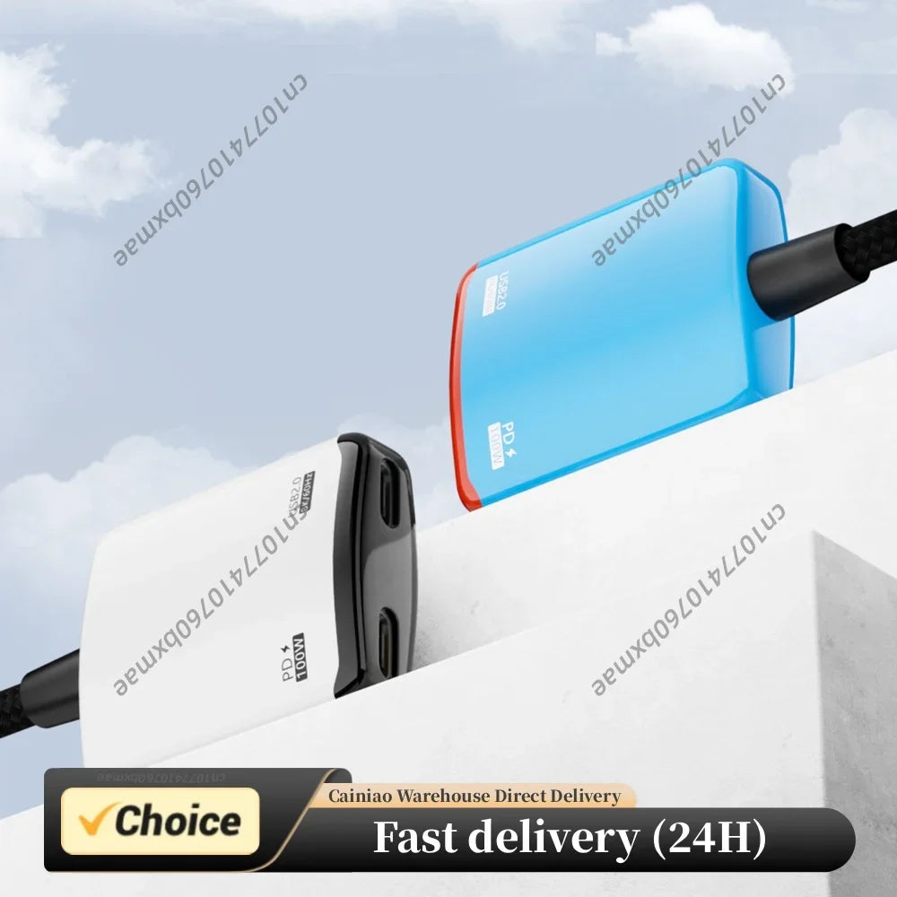 2-in-1 Type-c AR Glasses Charging Adapter 100W PD Fast Chargings