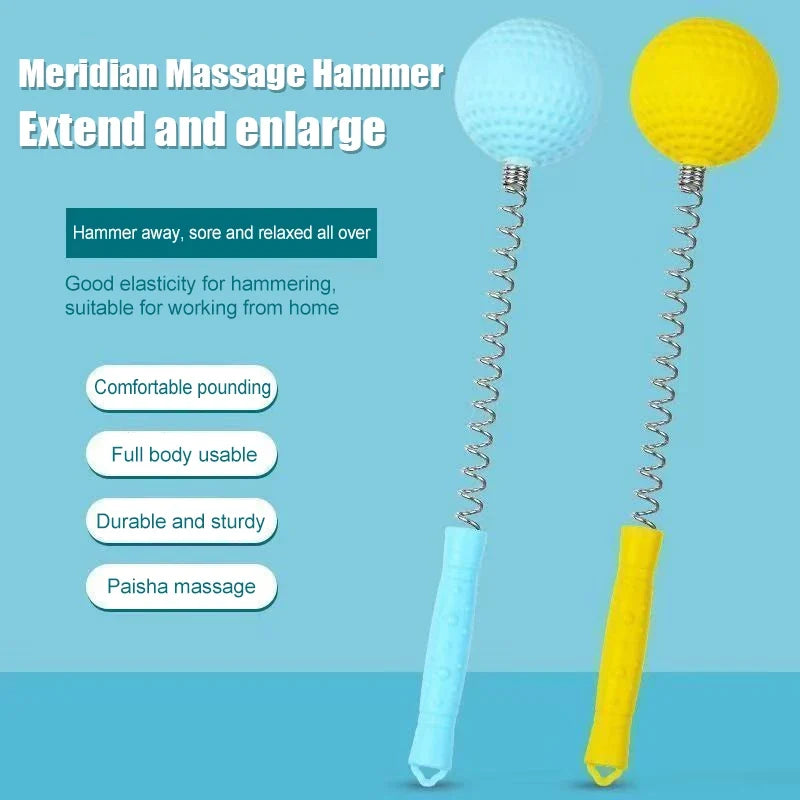 Manual Massage Hammer Stick – Spring Ball Body Massager