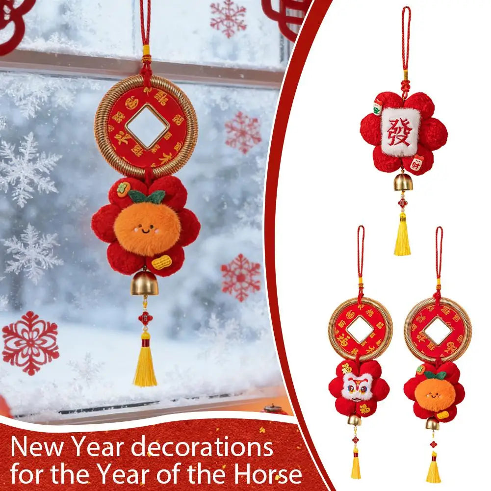 Year of the Horse Red Plush Hanging Ornament | Spring Festival