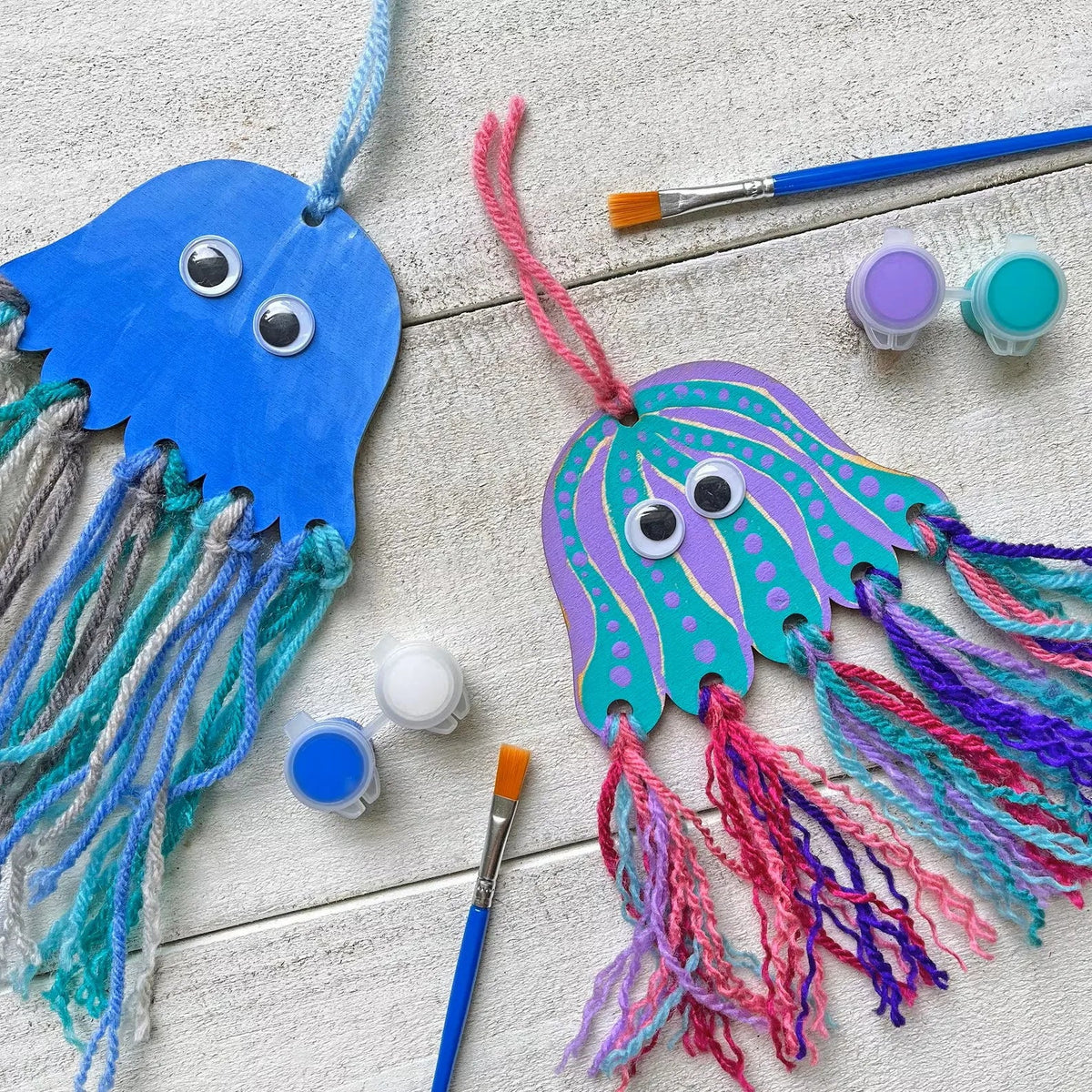 Jellyfish Wood Craft Kit for Kids | Mermaid Party Activity