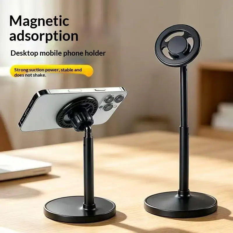 Adjustable Magnetic Phone Stand – Telescopic Pole & 360° Rotation