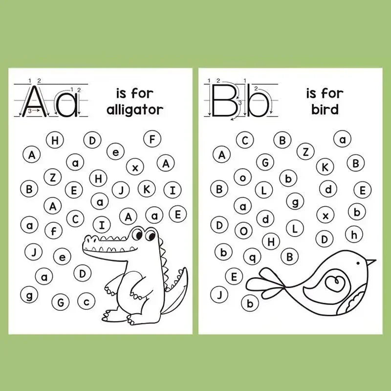 32 Pages Alphabet Tracing Workbook Kids Ages 3-6 Preschool
