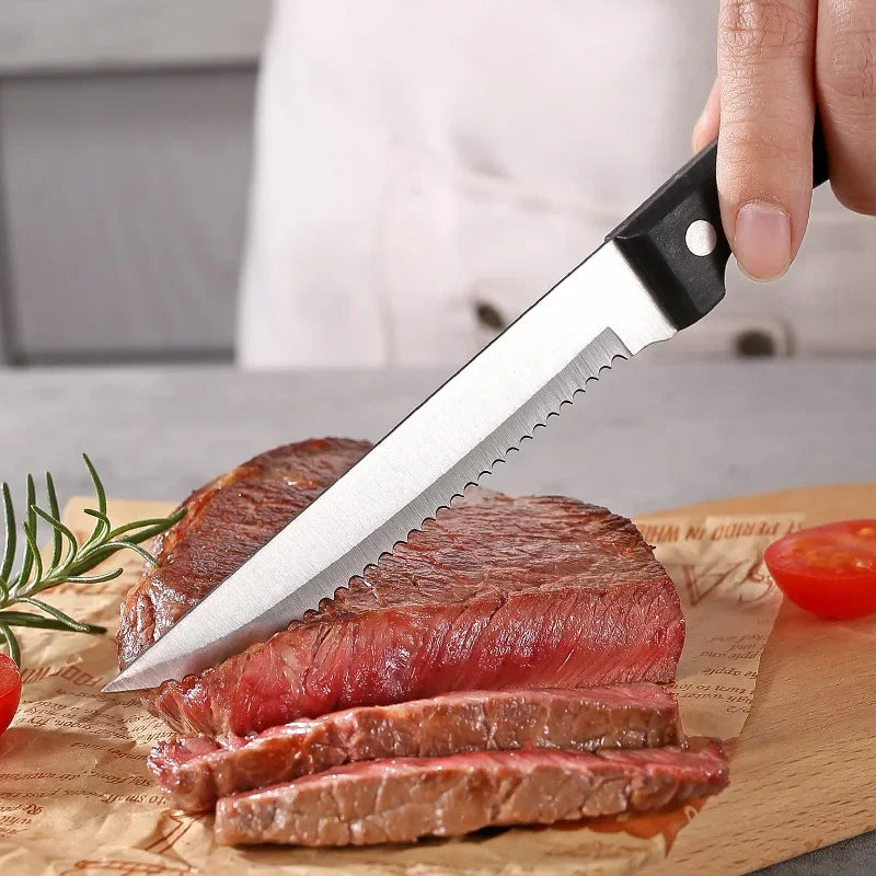 Serrated Steak Knives Set 4/6/8/16 Pcs – Stainless Steel