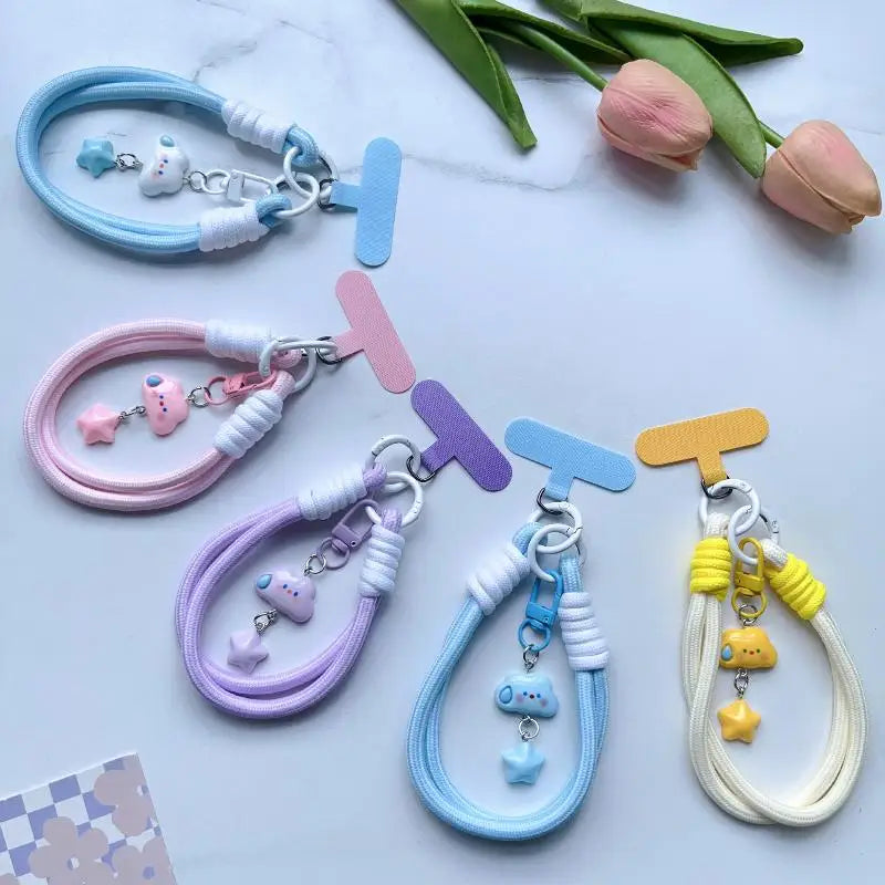 Handmade Acrylic Cloud Phone Lanyard & Keychain Pendant