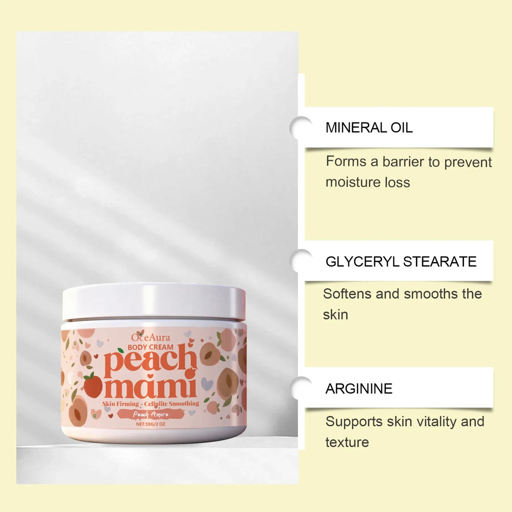 OceAura Peach Firming Body Cream – Tighten, Lift & Hydrate
