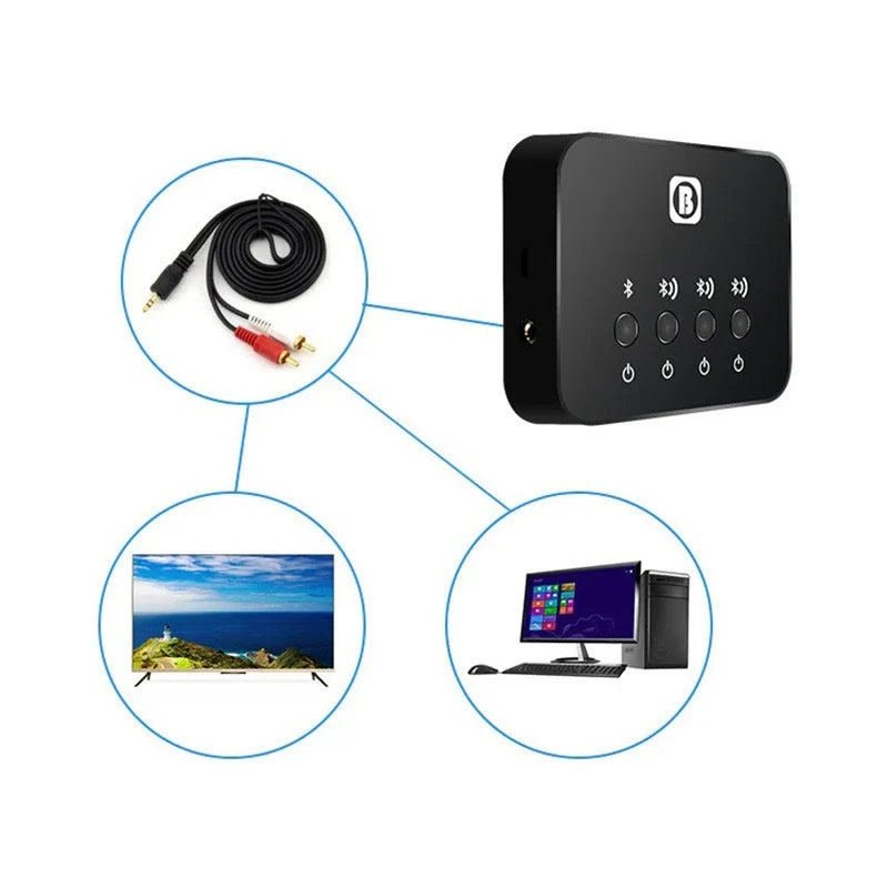 BW107 Bluetooth 4.0 Dual Audio Transmitter Splitter Adapter