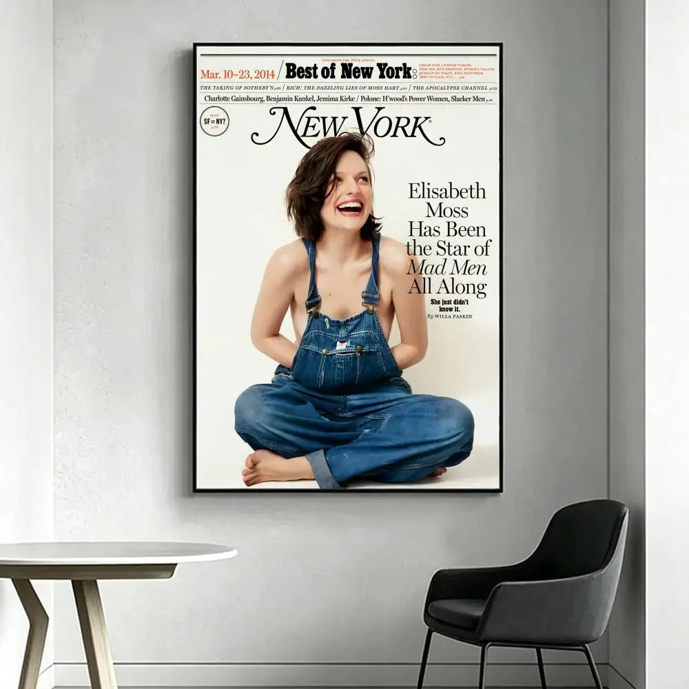 Elisabeth Moss HD Art Poster – Waterproof Sticky Wall Decor