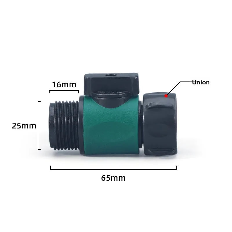 Garden Hose Inline Shut-Off Valve Quick Connector Fitting