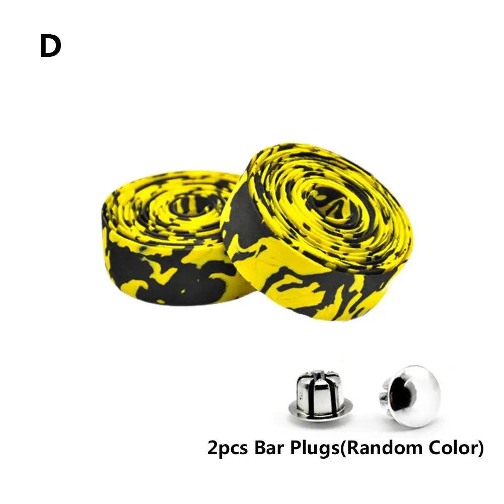 Road Bike Handlebar Tape Camouflage Anti-Slip Cycling Wrap 2pcs