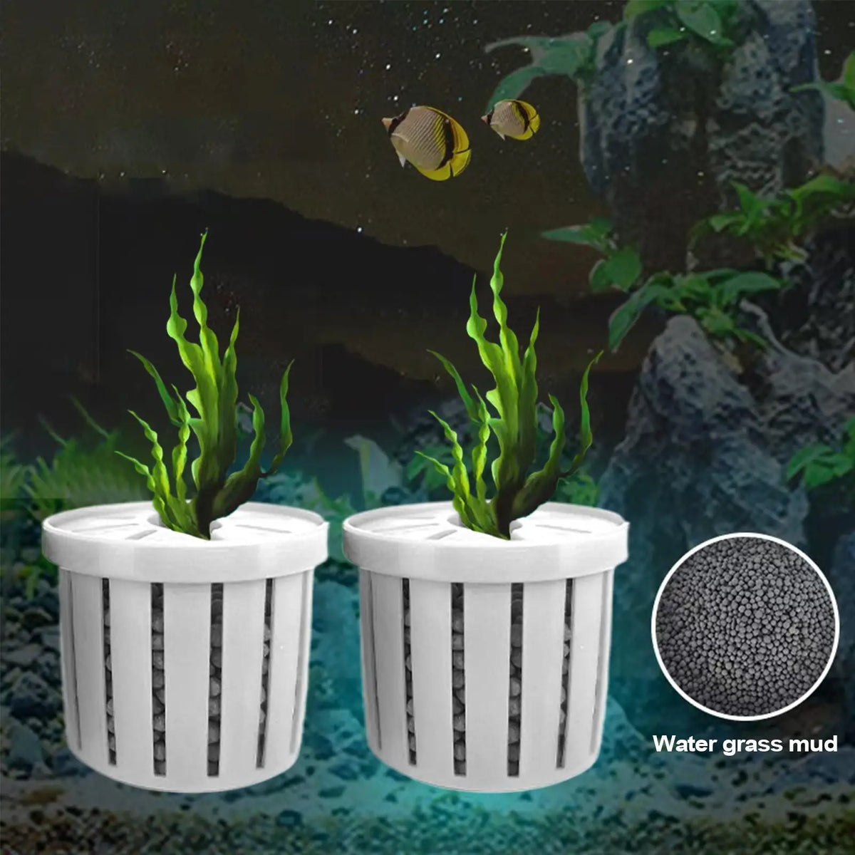 Aquarium Plant Holder Hydroponic Net Cup Basket – 4-Pack