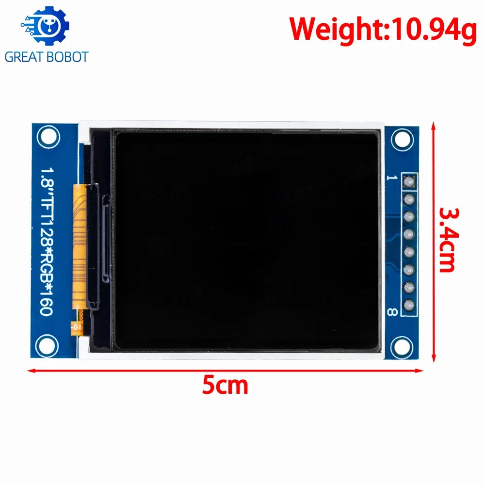 1.8" TFT SPI Display Module 128x160 Wide-Angle Color Screen