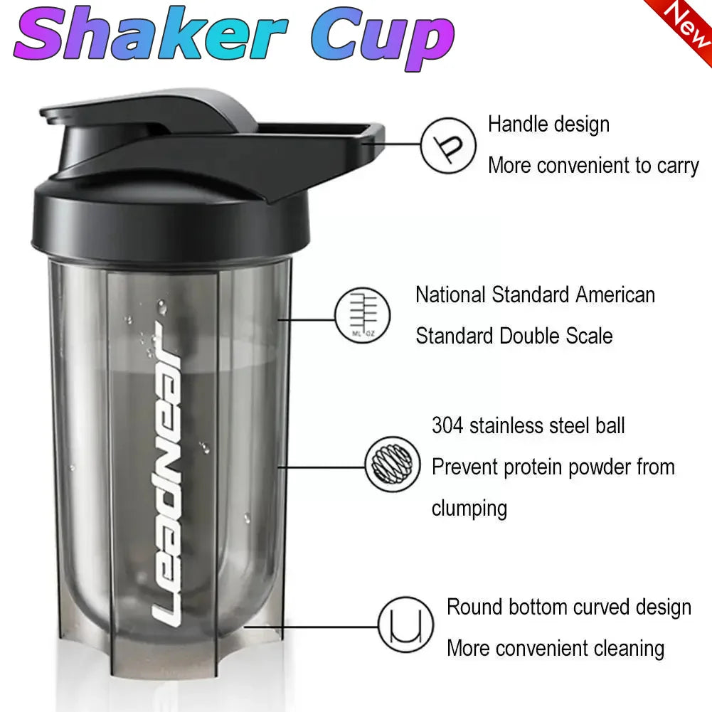 Portable Milk Shake Protein Powder Mixing Cup Fitness Drinking Bottle