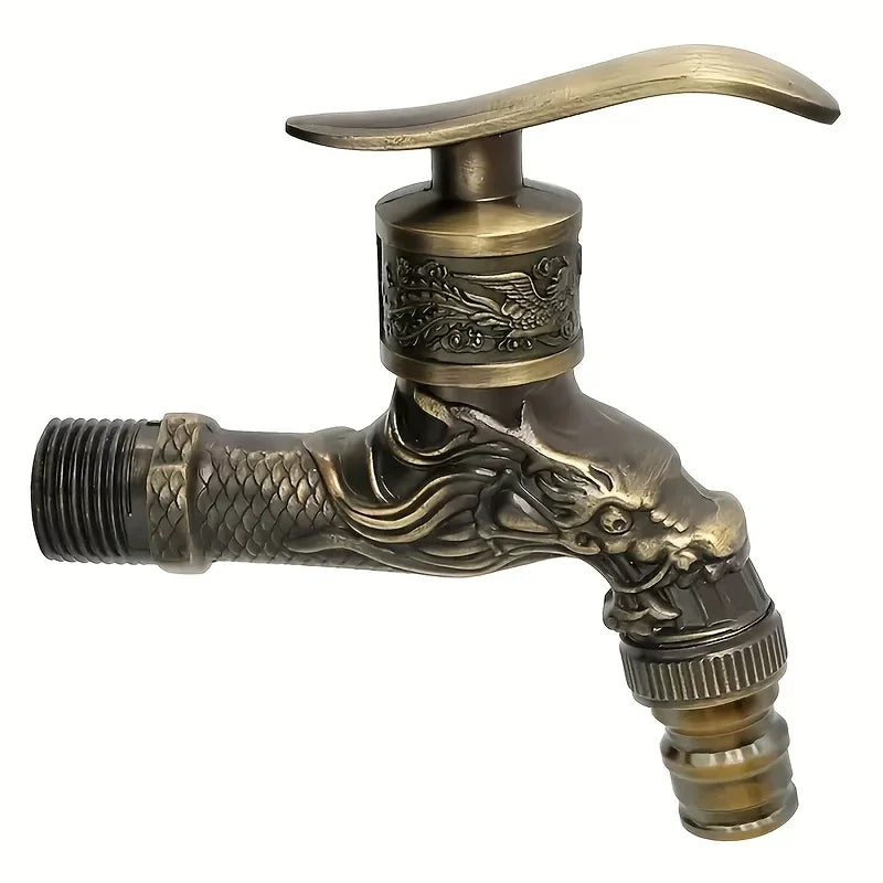Golden Dragon Wall-Mounted Cold Water Faucet | Vintage Style