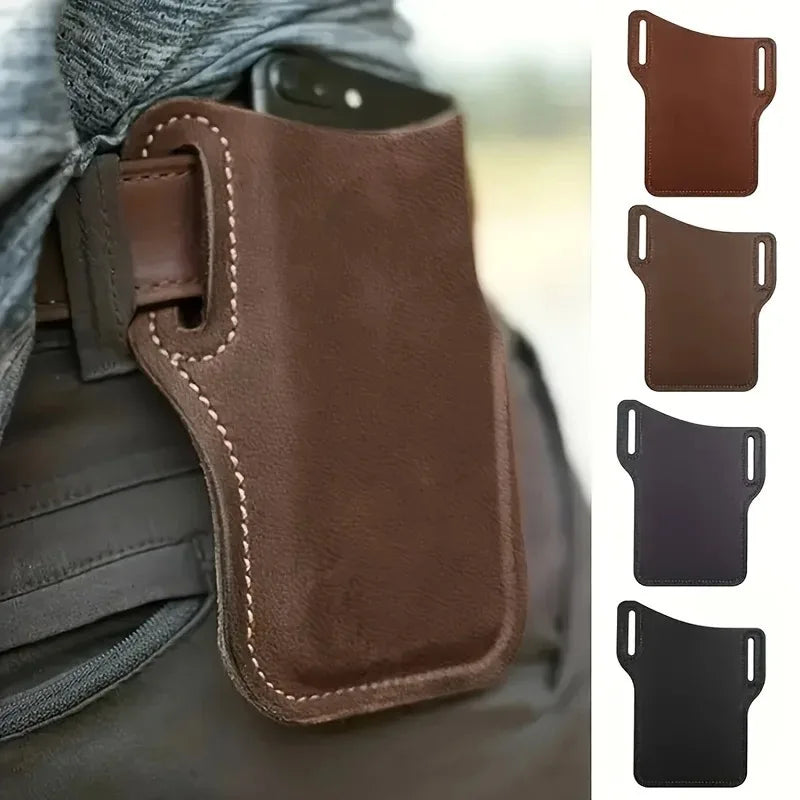PU Leather Phone Belt Bag – Sports Waist Pack for Outdoors