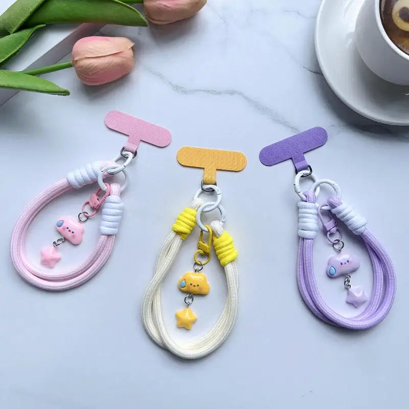 Handmade Acrylic Cloud Phone Lanyard & Keychain Pendant