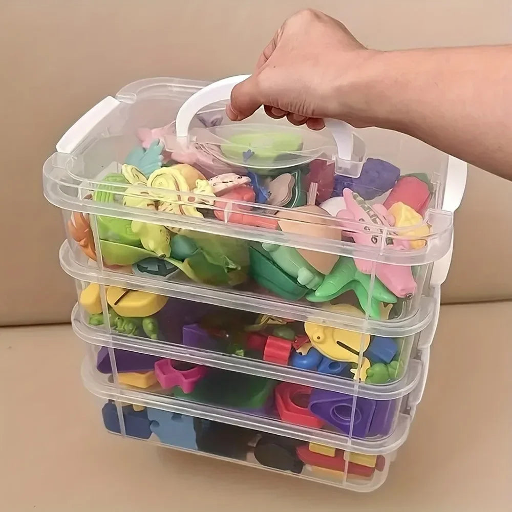 Building Blocks Storage Box Transparent Visibility Tool