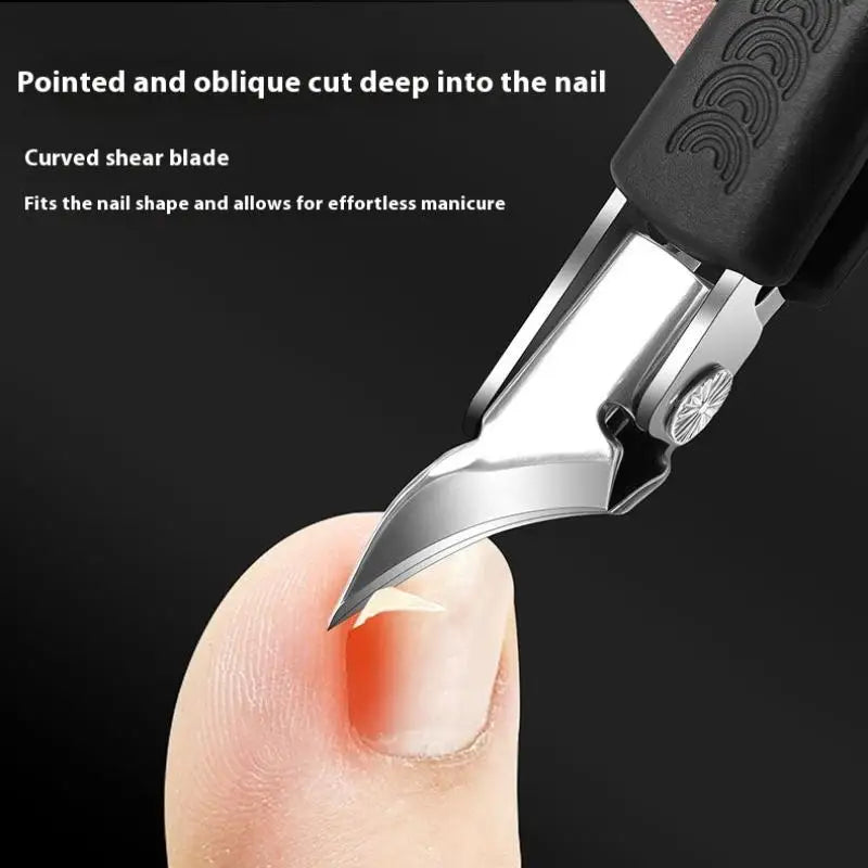 Slanted Anti-Splash Nail Clipper – Stainless Steel Nail Tool