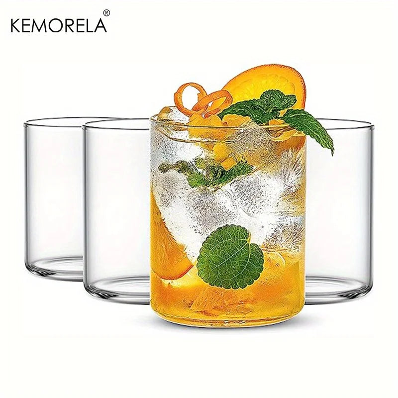 KEMORELA Borosilicate Drinking Glasses Set – BPA Free, 4 or 6 Pc