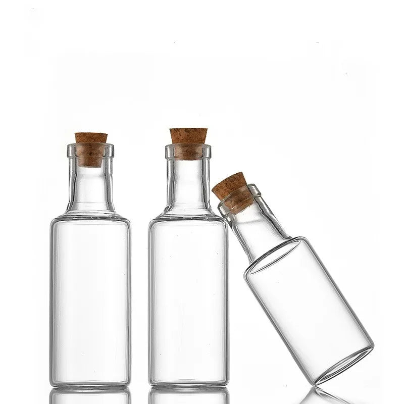 Mini Glass Bottles Cork DIY Birthday Transparent Empty Message