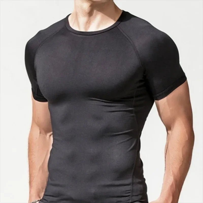 Men's Quick-Dry Stretch Running T-Shirt | Fitness Sports Top