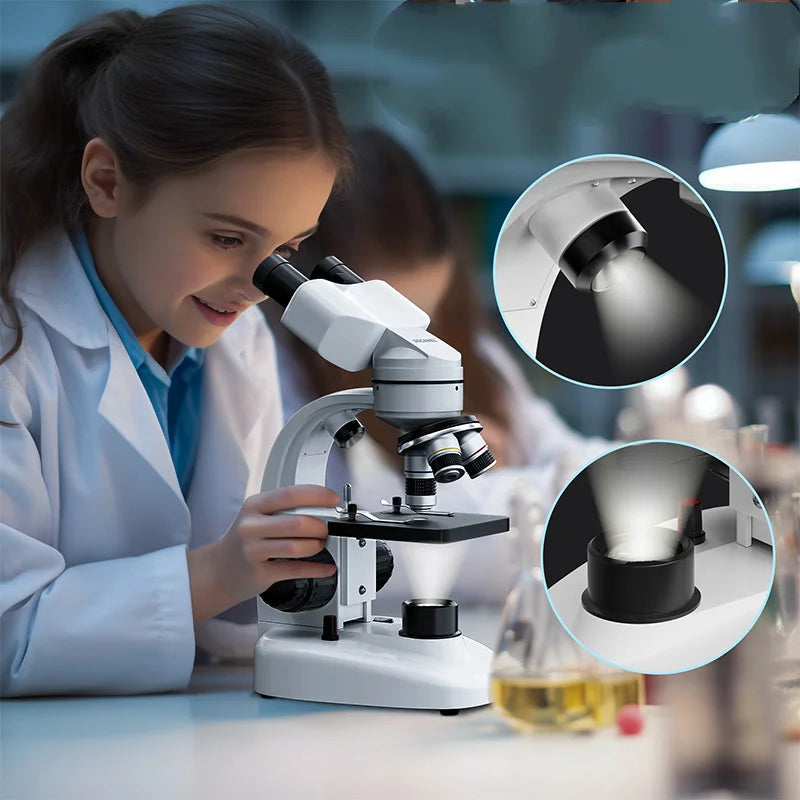Binocular Children's Microscope Scientific Experiment Breeding