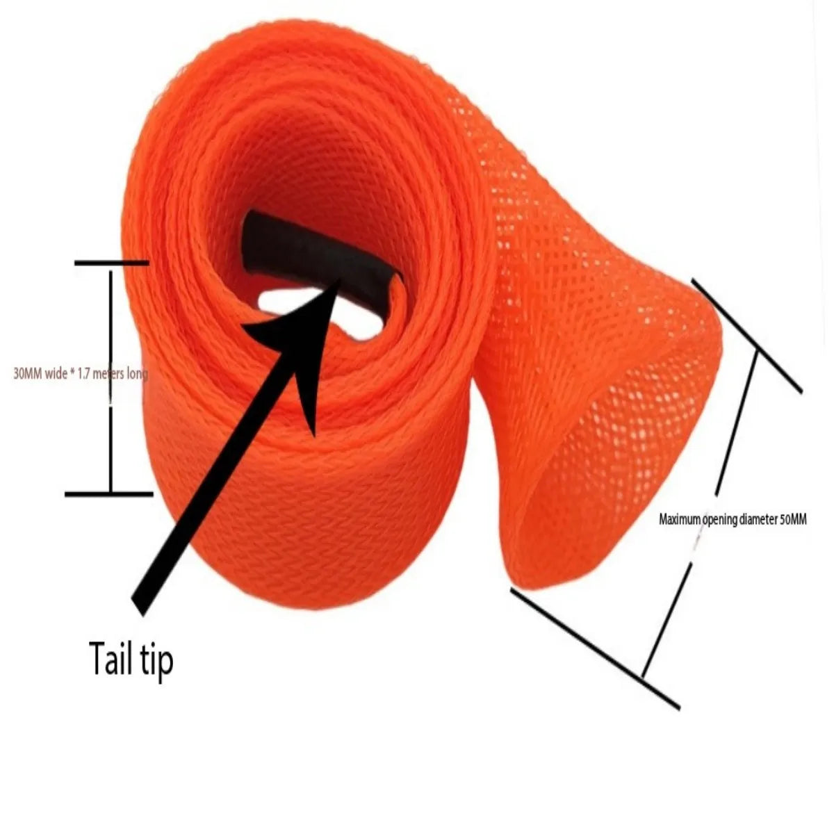 27998 LEO Leou Mesh Tube Telescopic Fishing Rod Cover 35mmX170cm