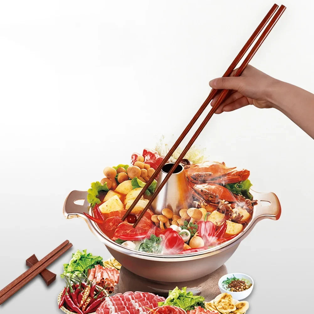 Extra Long Wenge Wood Cooking Chopsticks | Hot Pot & Frying