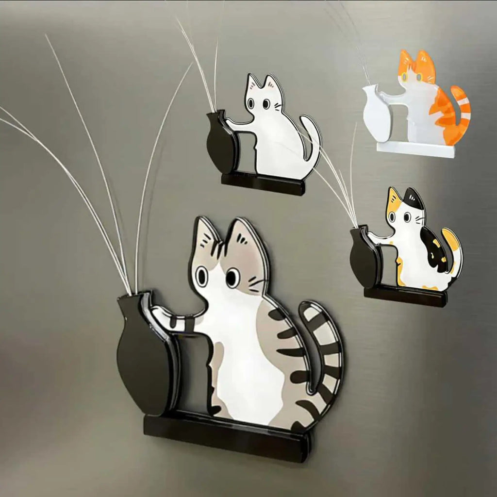 Acrylic Cat Whisker Keepsake Magnet – Cute Storage Container