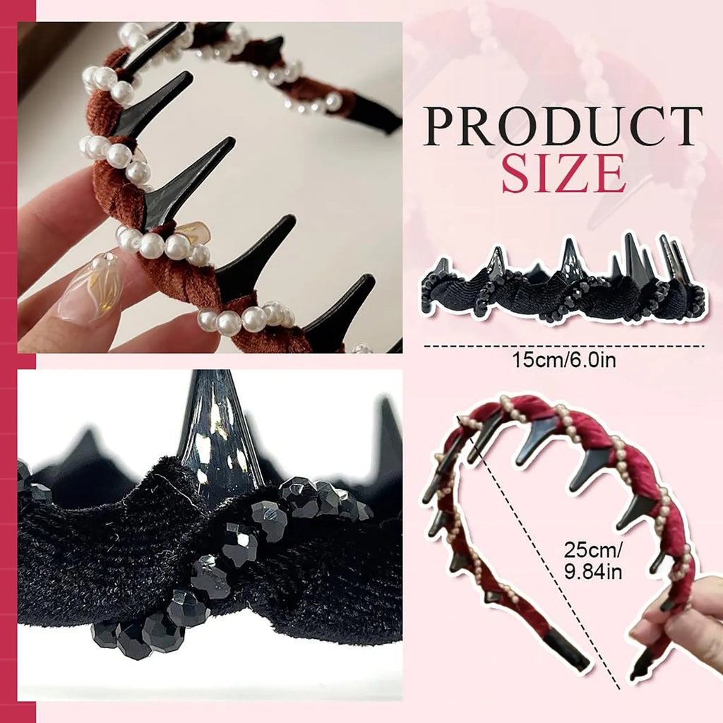3-Pack Pearl Headbands for Women – Non-Slip Elegant Hair Hoops
