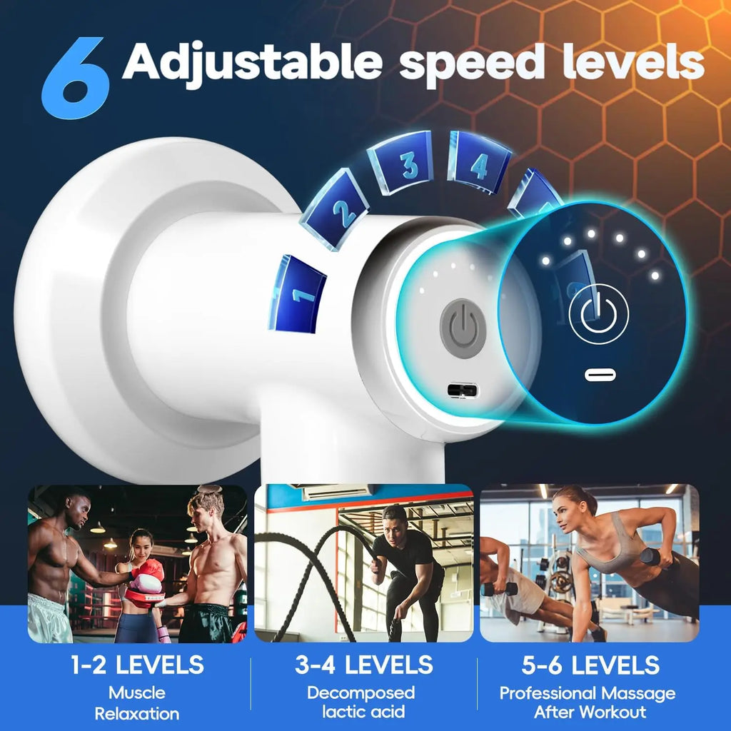 Handheld Body Sculpting Massager – Heat, 6 Levels & 5 Heads