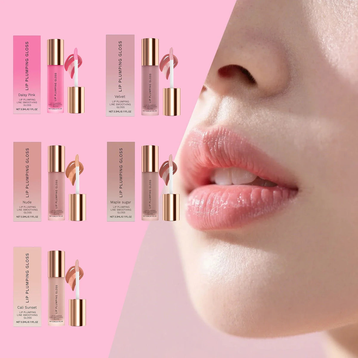 Plumping Lip Gloss – Crystal Oil, High-Shine & Hydrating
